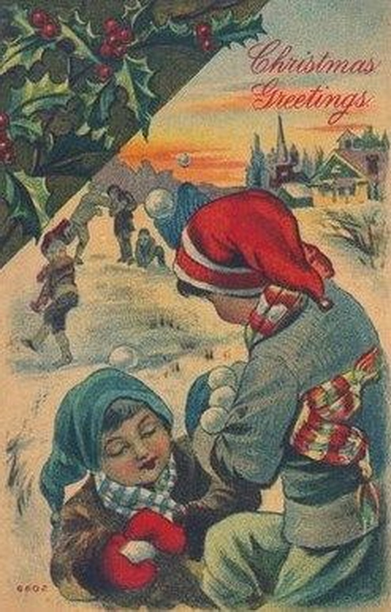 Рождество старинные открытки Польша